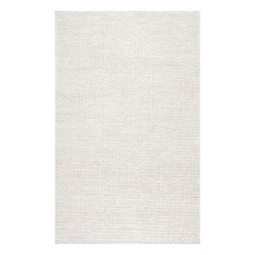 nuLOOM Braided Wool Hand Woven Chunky Cable Rug, Off White, 8'x10'