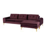 Mulberry Velour Seat/Brushed Gold Legs