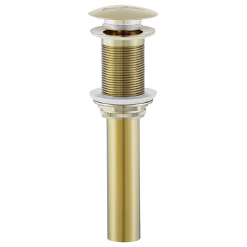 Residential Non-Overflow Pop Up Sink Drain 1.75, Gold