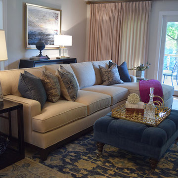 A lengthy living room