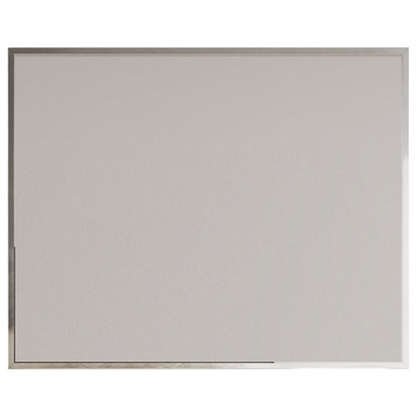 Eviva Sax Brushed Nickel Metal Framed Mirror, 36"