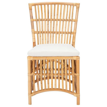 Joy Rattan Accent Chair, Natural White