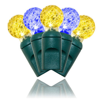 50 G12 Yellow and Blue LED Light String, Set of 3