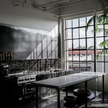sleek zellige in nicole hollis' monochromatic san francisco kitchen redesign