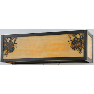16 Wide Winter Pine Wall Sconce