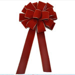 Floral Home Decor - Set of 4 Wired Holiday Red Velvet Bows - Decorate for the holidays with these 4 hand-crafted red velvet bows. Perfect for stair rails, Christmas trees, garland, and wreaths. Our wired ribbon will allow reshaping after storing which is a great added value. 11 x 22" long