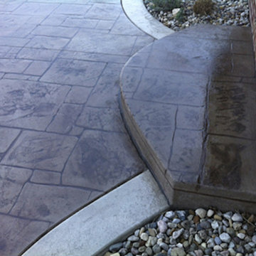 Decorative Concrete Patio with Hardscape Kits