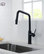 Macon Single Handle Pull Down Kitchen Faucet, Matte Black, W/O Soap Dispenser