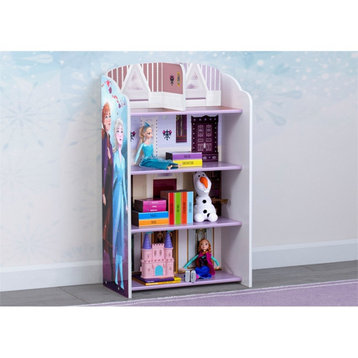 Delta Children Frozen II 4-Shelf Wood Bookcase for Kids in Multi-Color