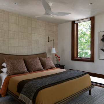 West 9th Primary Bedroom with Mark Alexander Wallcovering