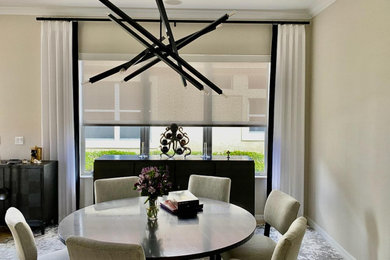 Dining room - contemporary dining room idea in Tampa