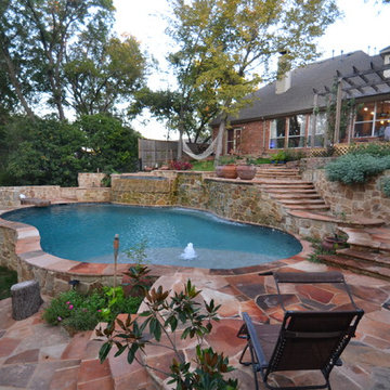 Dallas Steep Hillside Pool & Spa