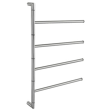 Outline Lite Towel Bar 4 Swivel Arms Stainless Steel Polished