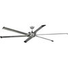 Luxury Industrial Ceiling Fan, Brushed Nickel, UHP9132, Key West Collection