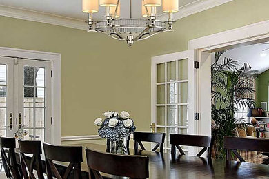 Dining room - traditional dining room idea in Houston