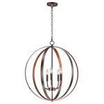 Maxim - Maxim Provident 5-Light Chandelier 10032OI - Oil Rubbed Bronze - Offered in a variety of shapes and sizes, the Provident collection offers a trending style at value engineered pricing. The pivoting metal bands in your choice of Oiled Rubbed Bronze or Satin Nickel are available in sizes that fit many coordinating locations.
