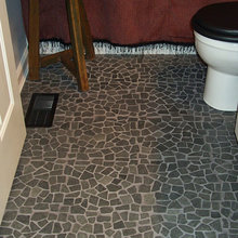 pebble tile floor