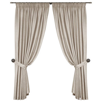 Curtain Set Larson, Beige 98"x118" inches