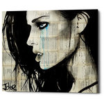 Epic Graffiti - Epic Graffiti "Bright Ecstasy" by Loui Jover, Giclee Canvas Wall Art, 16"x18" - "Bright Ecstasy" by Loui Jover. Australian artist, Loui Jover, has been making art since childhood and never stopped. His series of ink on vintage book pages has been his go-to; which creates depth and offers a back story for each of his subjects. A perfect addition for any home that needs a chic conversational piece.