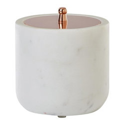 Larissa Cotton Jar in White - Decorative Jars And Urns