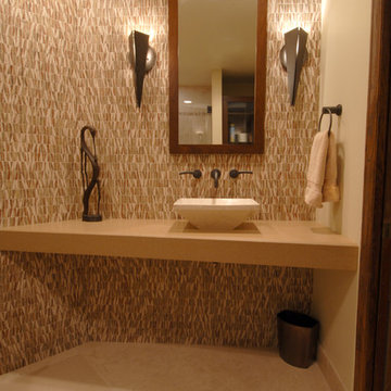 African Inspired Modern Bathroom