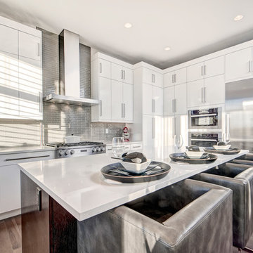 Smoky Grey Hardwood Floor - Kitchen