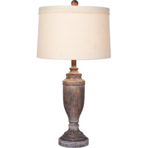 Small Ginger Jar Lamp Rustic Table Lamps By Coast Mfg Inc Distressed Formal Decorative Urn Resin Table Lamp Cottage Antique Brown