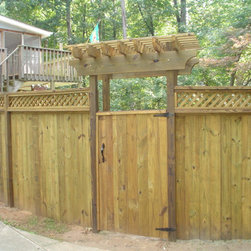wood fences - Garden Arbors