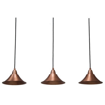 Copper Pendant Linear Chandelier, Rio Grande