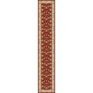 Safavieh Lyndhurst Collection LNH312 Rug, Red/Ivory, 2'3" X 12'