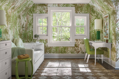 Island style home office photo in Seattle