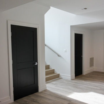 75_Modern Stairway: White Oak & Stainless Steel Balustrade, McLean VA 22101