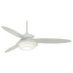 Minka Aire - Minka Aire F849L-WH 56``Ceiling Fan Stack White - 56`` 3-Blade LED Ceiling Fan in a White Finish with White Blades and Etched Opal Glass