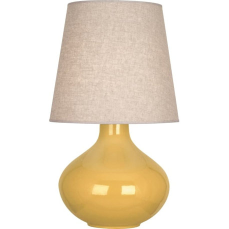 Robert Abbey June Buff TL June 31" Vase Table Lamp - Sunset Yellow