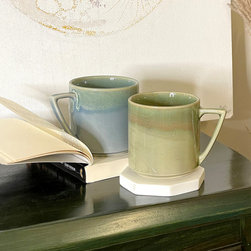 Ceramic Triangle handle mugs - Mugs