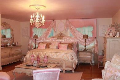 Luxurious pink and crystal big girl room!