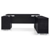 Ford Executive Modern L-Shaped Desk With Filing Cabinet and Return, Right Return