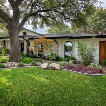 Backyard & Front Yard Remodel with Patina Metal Planters and Faux Turf