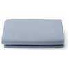 A1HC 100% Organic Cotton Flat Sheet, Light Blue, Full (90"x105")