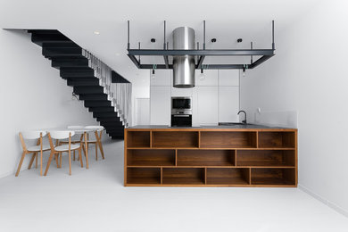 Example of a minimalist kitchen design in Other