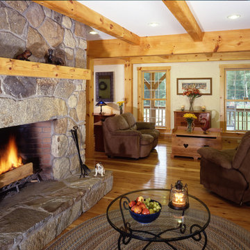 Post and Beam Farmhouse Living Room