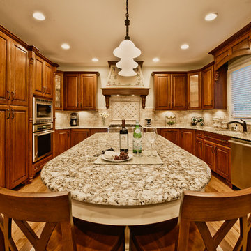 Indianapolis Tuscan Themed Kitchen and First Floor Remodel