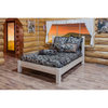 Montana Woodworks Homestead 88" Wood King Platform Bed in Natural Lacquered