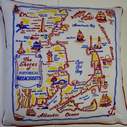 Retro state map pillow covers - Products
