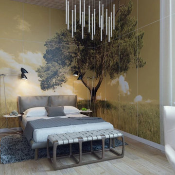 Nature Murals in Bedroom