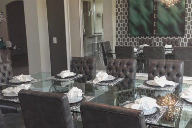 Trendy dining room photo in Miami