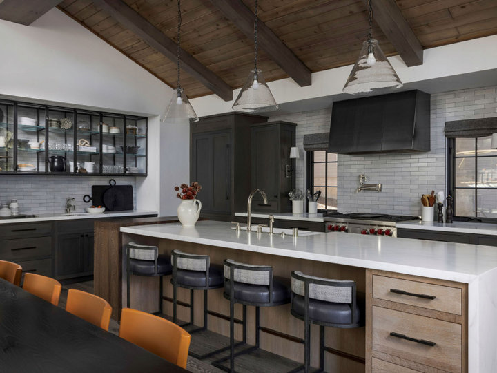 Great Room - Rustic Kitchen