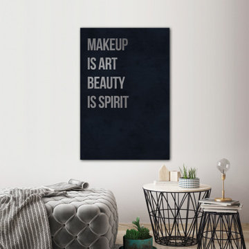 "Makeup Is Art Beauty Is Spirit" Painting Print on Wrapped Canvas