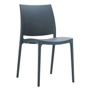 Compamia Maya Dining Chairs, Set of 2, Dark Gray