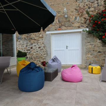 Rénovation d'une terrasse dans une ancienne ferme rénovée
